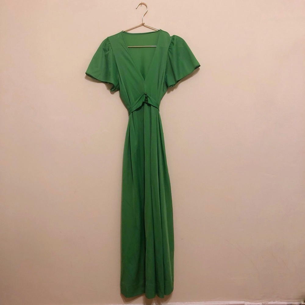 Vintage 70’s Apple green dress